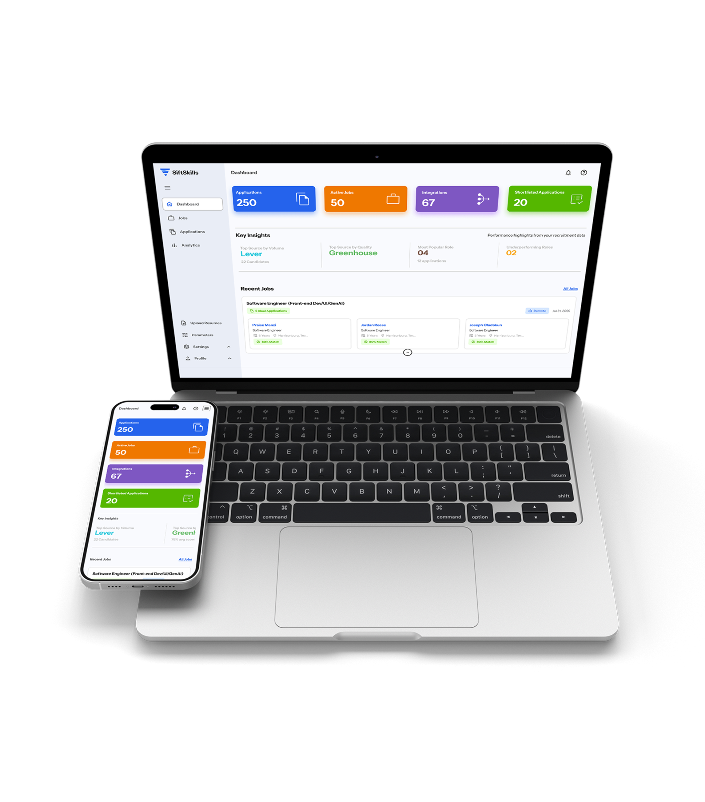 Sift Skills dashboard preview